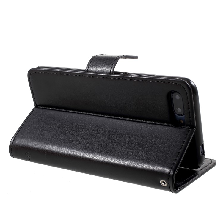 Imprint Butterfly Flowers Leather Wallet Case for Huawei Honor 10 - Black-5