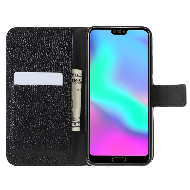 Litchi Texture Wallet Stand Leather Mobile Phone Case for Huawei Honor 10-6