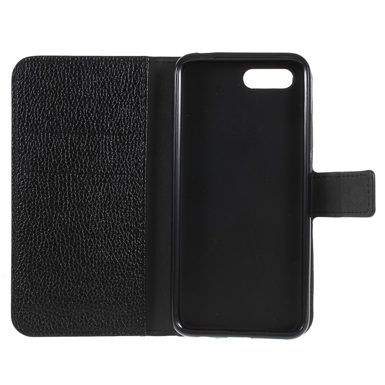 Litchi Texture Wallet Stand Leather Mobile Phone Case for Huawei Honor 10-7