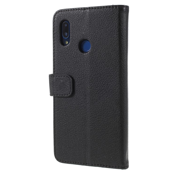 Litchi Texture Wallet Stand Leather Case for Huawei P20 Lite/Nova 3e (China) - Black-2