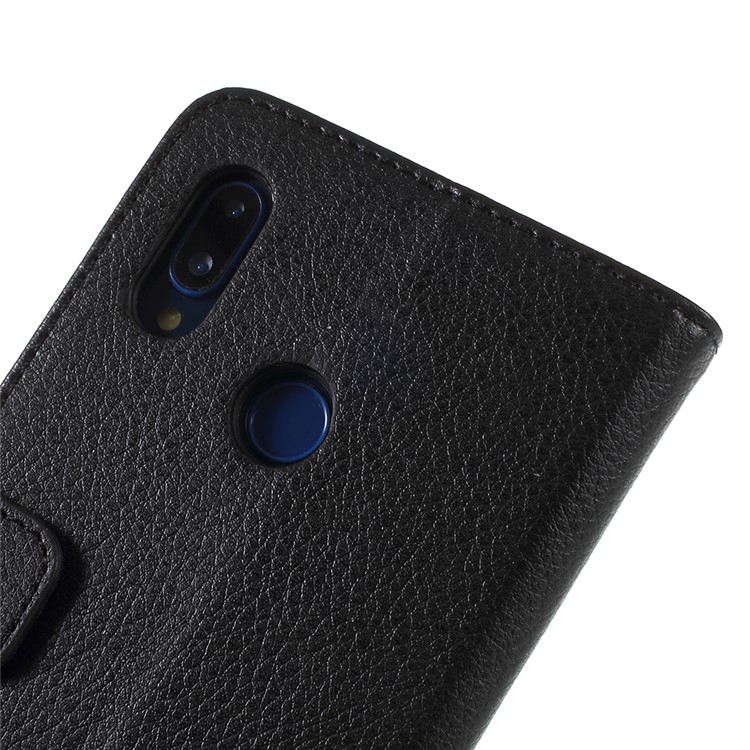 Litchi Texture Wallet Stand Leather Case for Huawei P20 Lite/Nova 3e (China) - Black-9