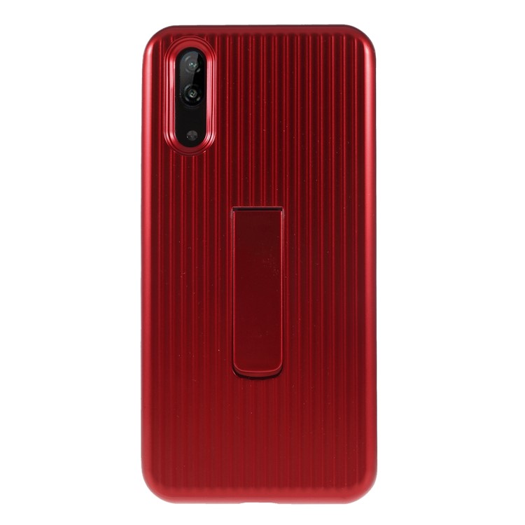 Trunk Pattern PC + TPU Hybrid Back Case with Kickstand for Huawei P20 - Red-3