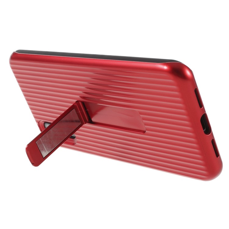 Trunk Pattern PC + TPU Hybrid Back Case with Kickstand for Huawei P20 - Red-4