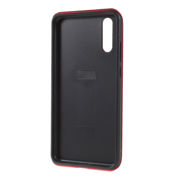 Trunk Pattern PC + TPU Hybrid Back Case with Kickstand for Huawei P20 - Red-6