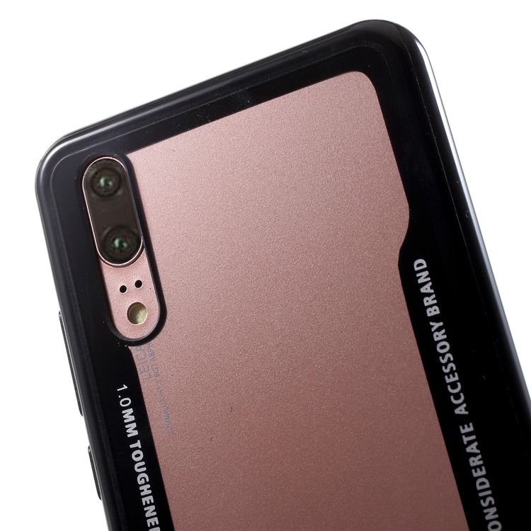 Transparent Acrylic Back + Silicone Frame Hybrid Case for Huawei P20 - Black-4