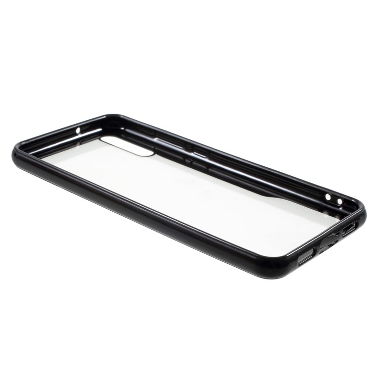 Transparent Acrylic Back + Silicone Frame Hybrid Case for Huawei P20 - Black-5