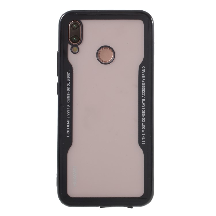 Transparent Acrylic Back + Silicone Frame Hybrid Mobile Phone Shell for Huawei P20 Lite / Nova 3e - Black-2