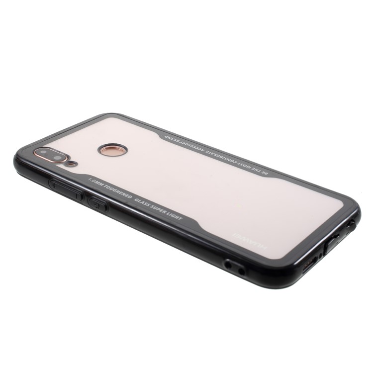 Transparent Acrylic Back + Silicone Frame Hybrid Mobile Phone Shell for Huawei P20 Lite / Nova 3e - Black-3