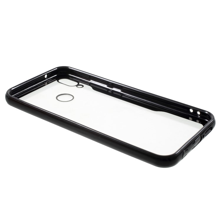 Transparent Acrylic Back + Silicone Frame Hybrid Mobile Phone Shell for Huawei P20 Lite / Nova 3e - Black-6