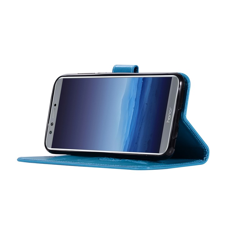 Impressum Eule Dream Catcher Wallet Stand Leder Handy Fall Für Huawei P Smart / 7s / Honor 9 Genießen - Blau-5