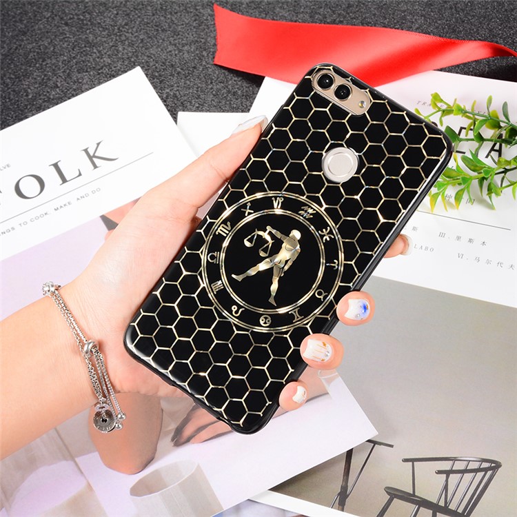 Electroplating Constellation Pattern TPU Phone Shell for Huawei P Smart / Enjoy 7S - Libra-10