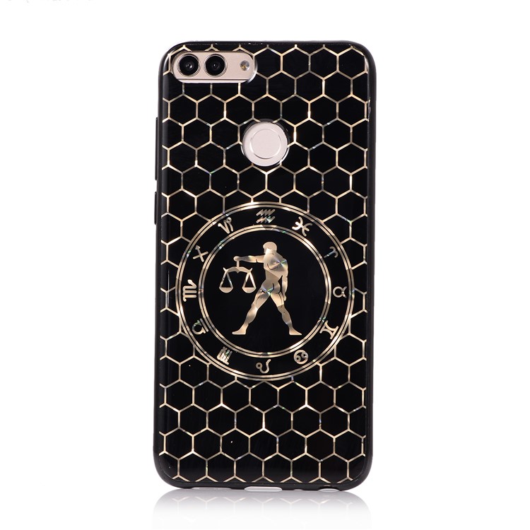 Electroplating Constellation Pattern TPU Phone Shell for Huawei P Smart / Enjoy 7S - Libra-2