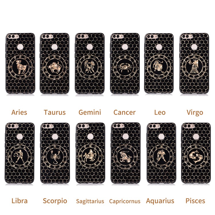 Electroplating Constellation Pattern TPU Phone Shell for Huawei P Smart / Enjoy 7S - Libra-8