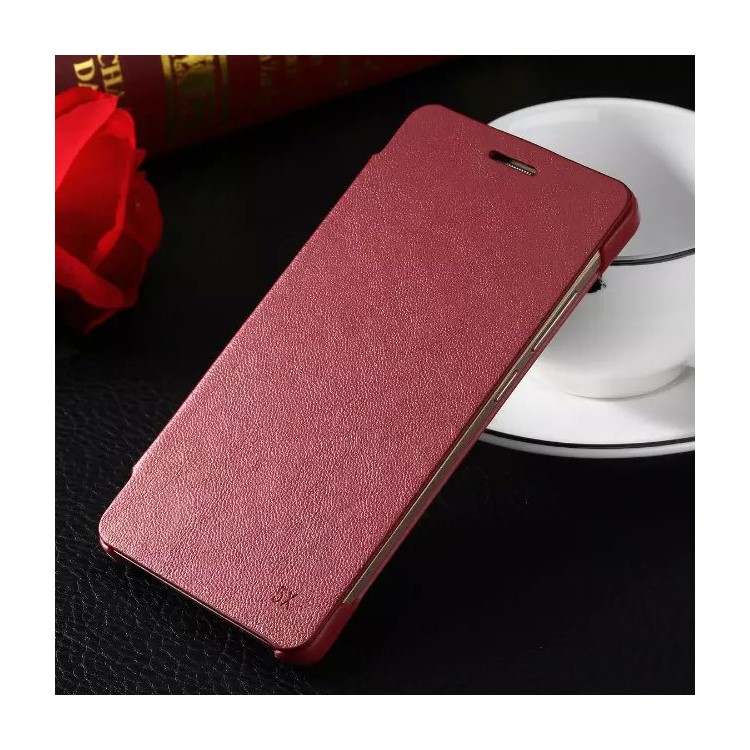Slim Leather Flip Case for Huawei Honor Play 5X / Honor 5X - Red-1