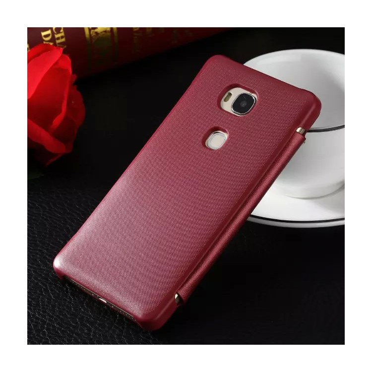 Slim Leather Flip Case for Huawei Honor Play 5X / Honor 5X - Red-2