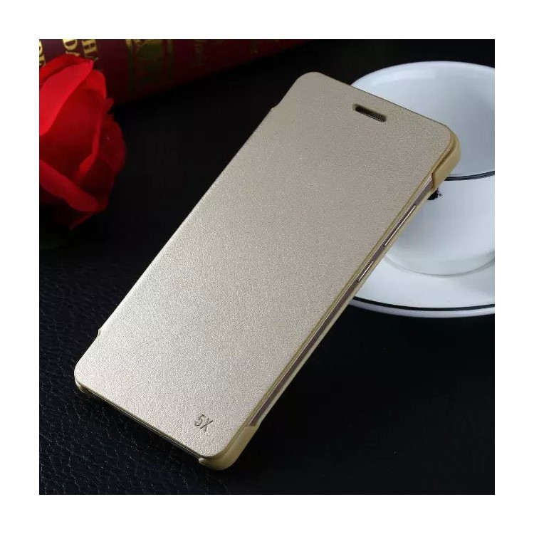 Slim Leather Shell Cover for Huawei Honor Play 5X / Honor 5X - Gold-1