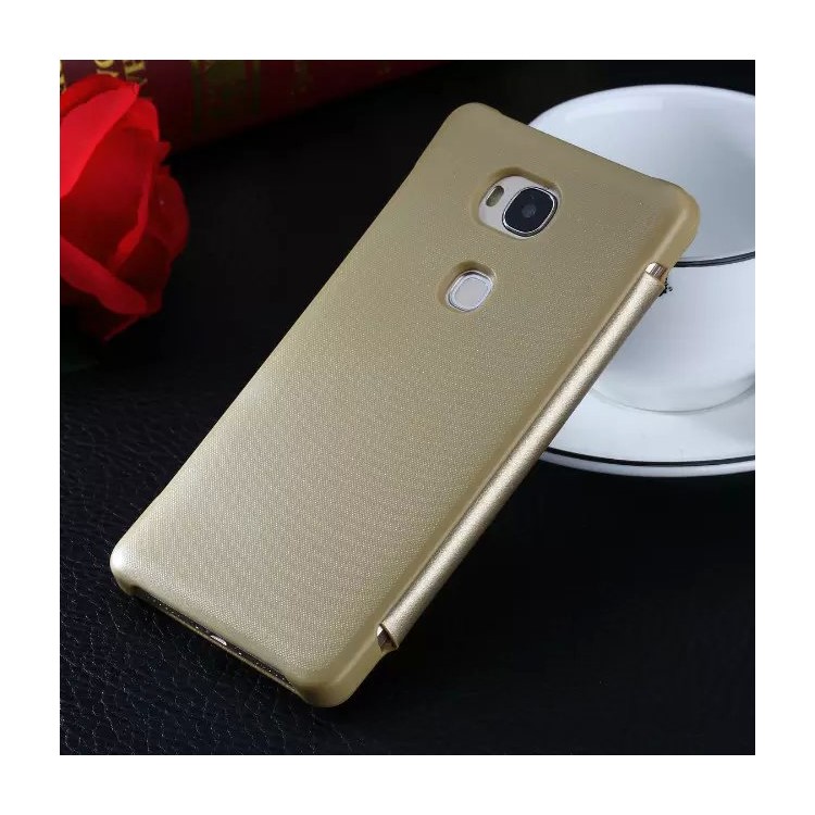 Slim Leather Shell Cover for Huawei Honor Play 5X / Honor 5X - Gold-2