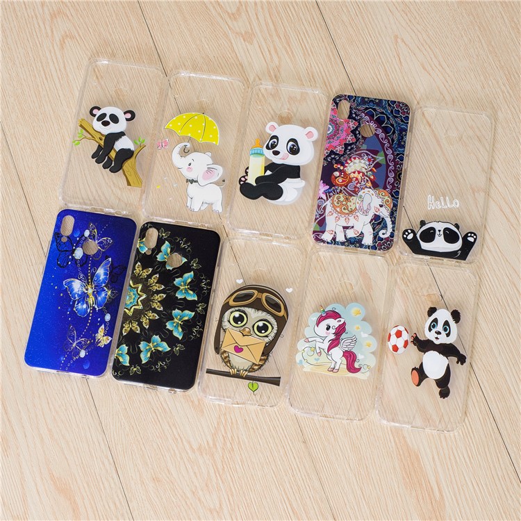Pattern Printing Soft TPU Case for Huawei P20 Lite/Nova 3e (China) - Little Elephant with Umbrella-9