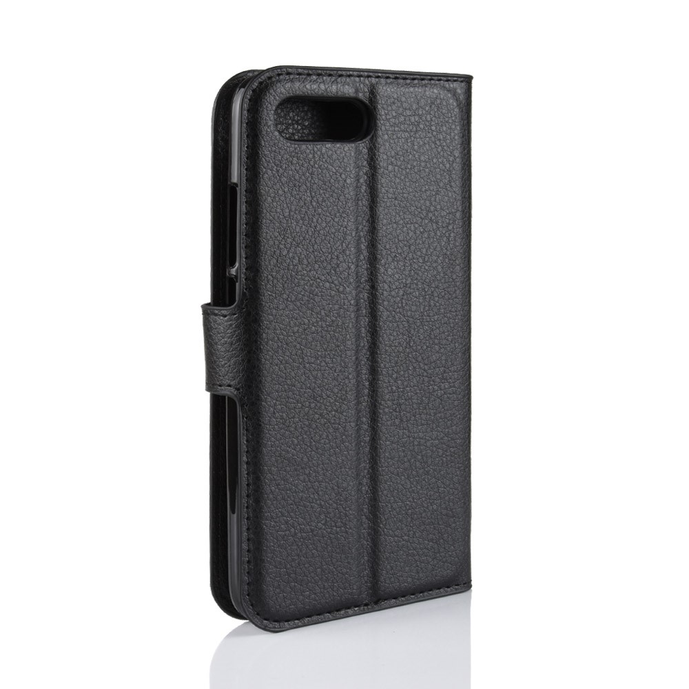 Litchi Texture Wallet Stand Leather Phone Case for Huawei Honor 10 - Black-6