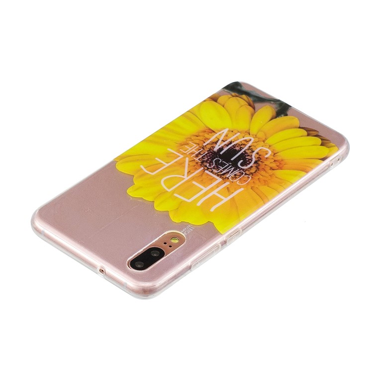 Pattern Printing IMD TPU Mobile Phone Case for Huawei P20 - Sunflower-3