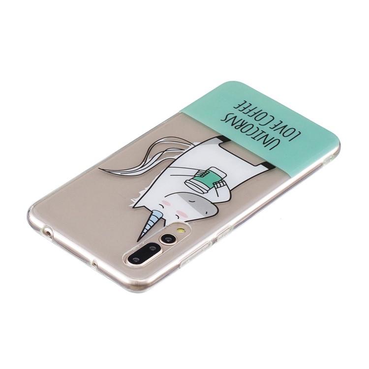 Pattern Printing IMD TPU Protective Casing for Huawei P20 Pro - Unicorns Love Coffee-3