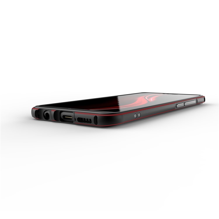 Screw Lock Electroplated Aluminium Alloy Bumper for Huawei Honor 10 - Black / Red-5