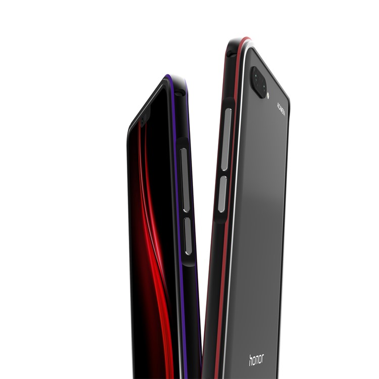 Screw Lock Electroplated Aluminium Alloy Bumper for Huawei Honor 10 - Black / Red-7