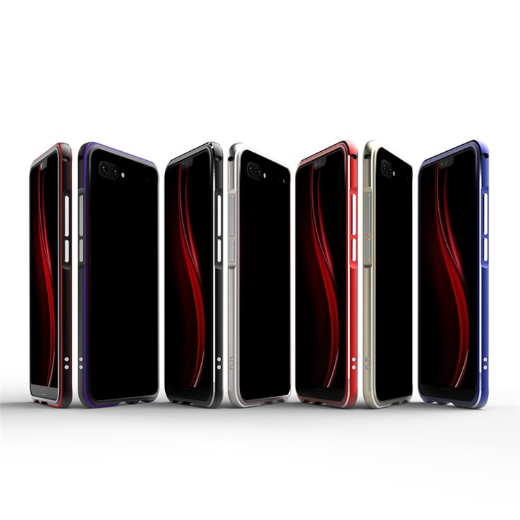 Screw Lock Electroplated Aluminium Alloy Bumper for Huawei Honor 10 - Black / Red-8