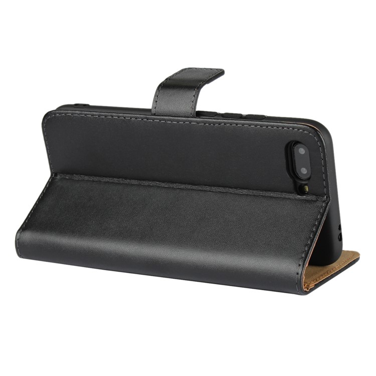 Split Leather Wallet Stand Flip Cover Case for Huawei Honor 10 - Black-5