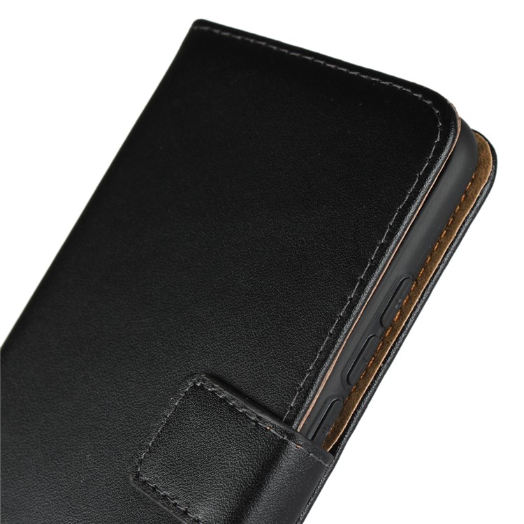 Split Leather Wallet Stand Flip Cover Case for Huawei Honor 10 - Black-8