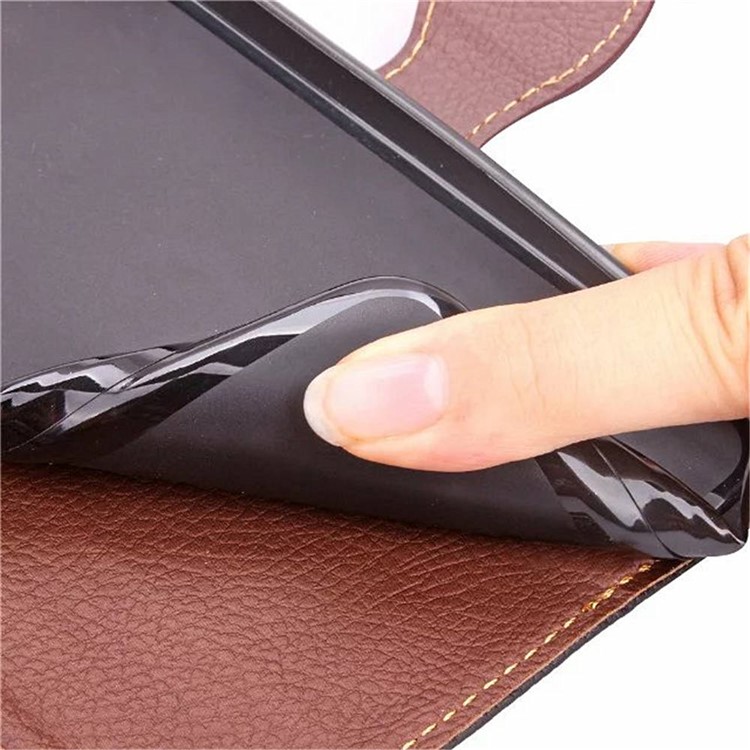 Leaf Shape Magnetic Flap Leather Wallet Case for Huawei P20 Lite/Nova 3e (China) - Black-10
