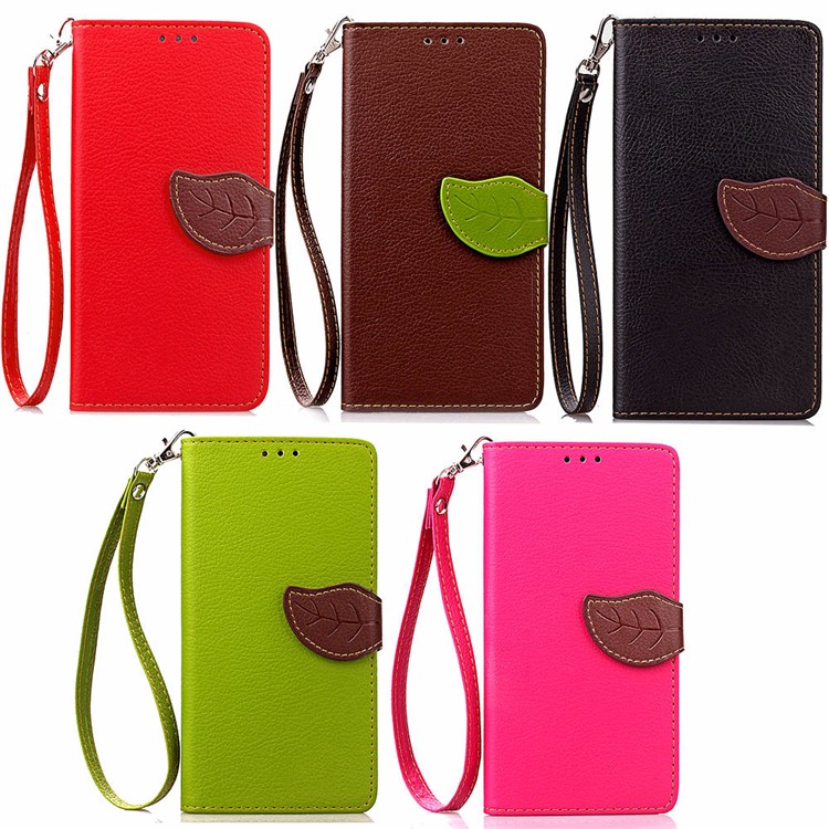 Leaf Shape Magnetic Flap Leather Wallet Case for Huawei P20 Lite/Nova 3e (China) - Black-13