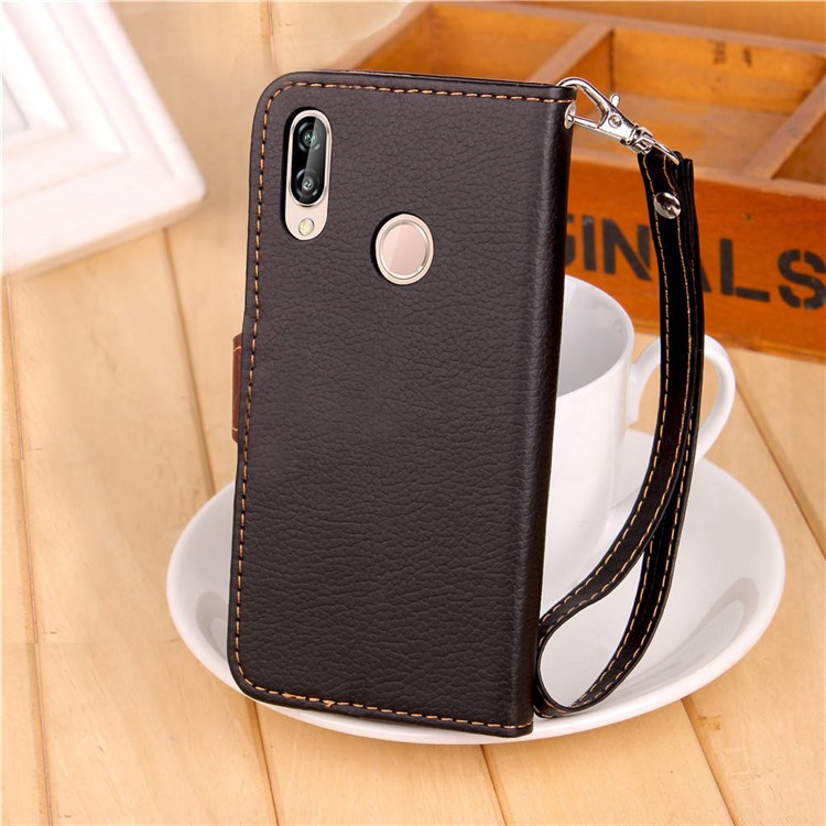 Leaf Shape Magnetic Flap Leather Wallet Case for Huawei P20 Lite/Nova 3e (China) - Black-7