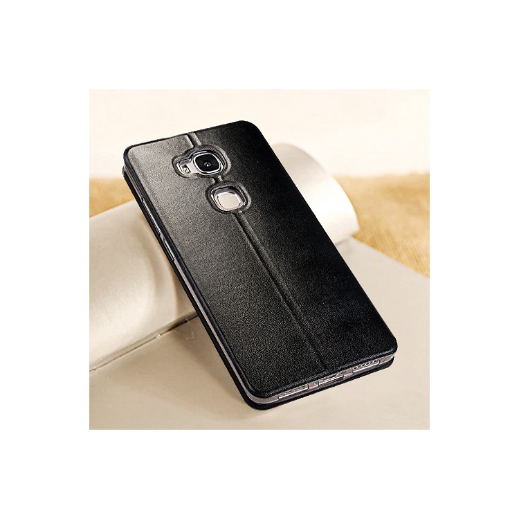 MOFI Vintage Classical Leather Stand Case for Huawei Honor Play 5X / Honor 5X - Black-2