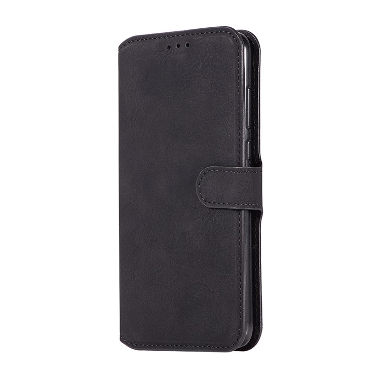 For Huawei P20 Pro Vintage Style Wallet Leather Stand Protective Mobile Case - Black-2