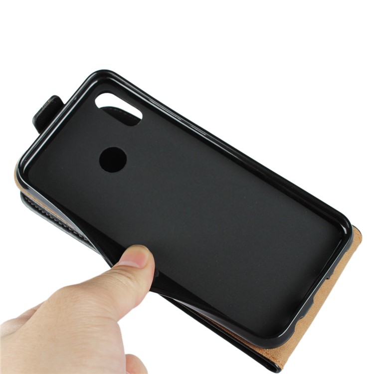 Genuine Leather Vertical Phone Case for Huawei P20 Lite / Nova 3e - Black-11