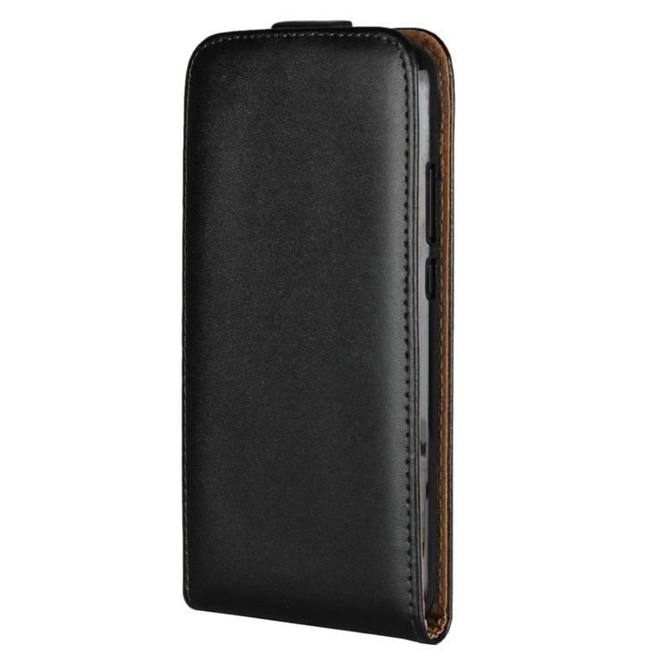 Genuine Leather Vertical Phone Case for Huawei P20 Lite / Nova 3e - Black-2