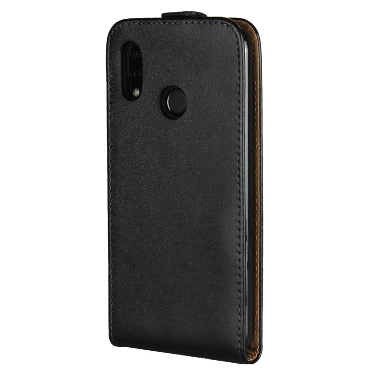 Genuine Leather Vertical Phone Case for Huawei P20 Lite / Nova 3e - Black-3