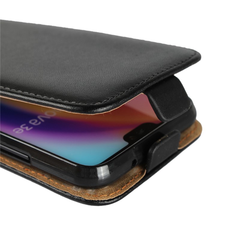 Genuine Leather Vertical Phone Case for Huawei P20 Lite / Nova 3e - Black-9
