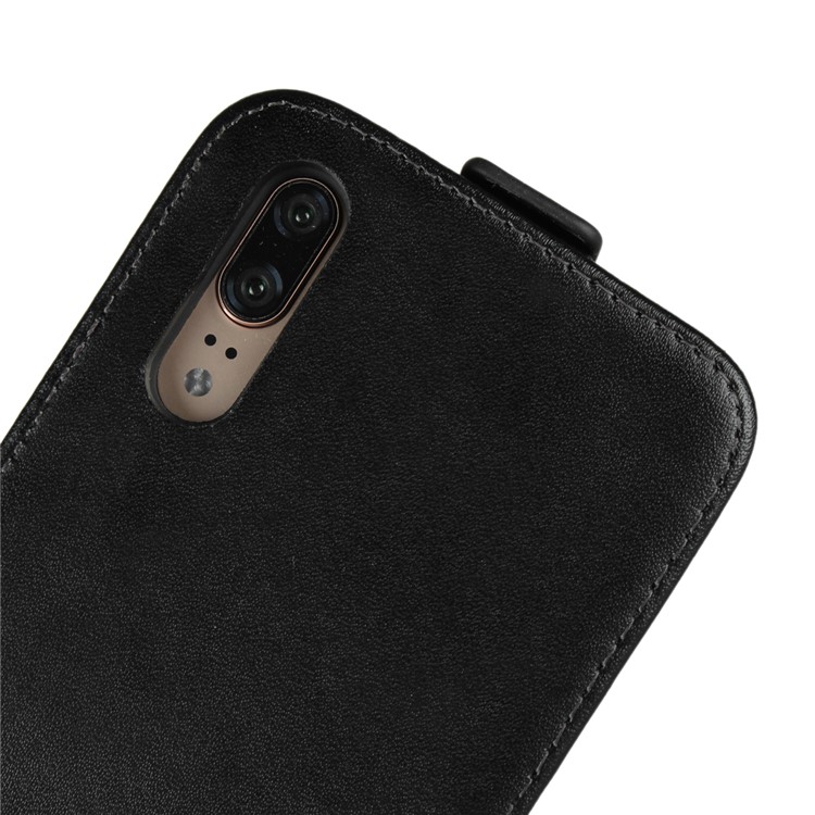 Genuine Leather Vertical Shell Case for Huawei P20 - Black-10