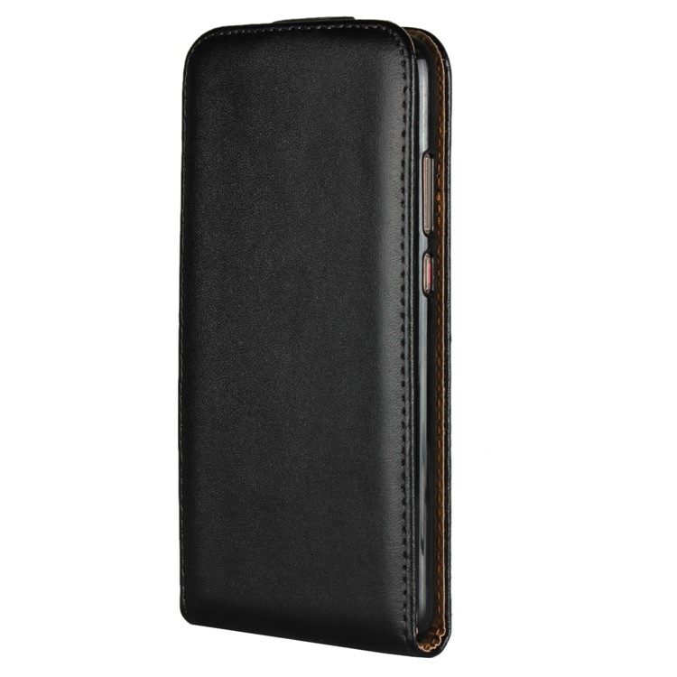 Genuine Leather Vertical Shell Case for Huawei P20 - Black-2