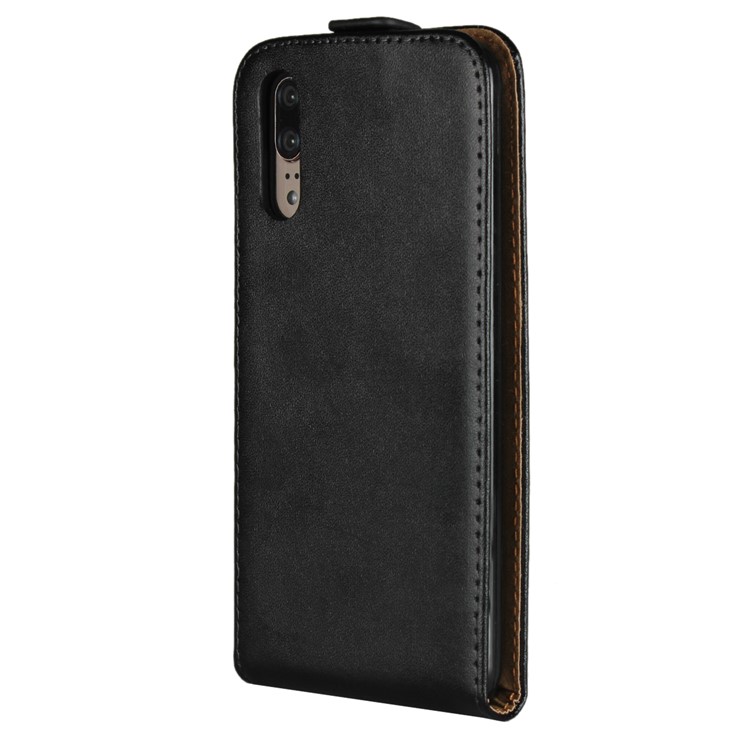 Genuine Leather Vertical Shell Case for Huawei P20 - Black-3