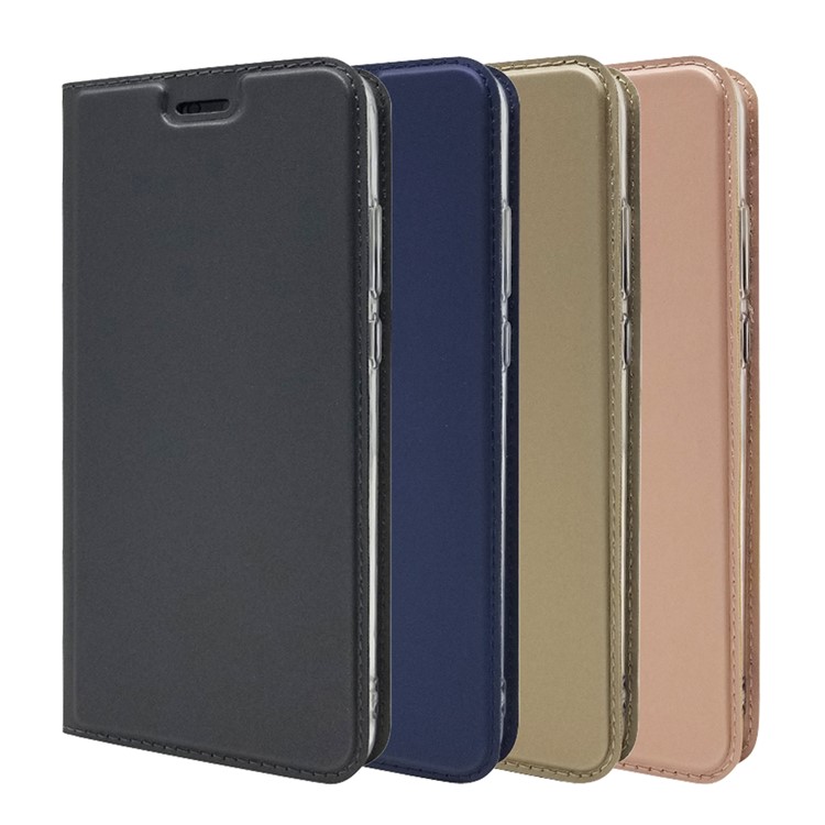 For Huawei P20 Magnetic Adsorption Leather Stand Cover with Card Slot - Black-10