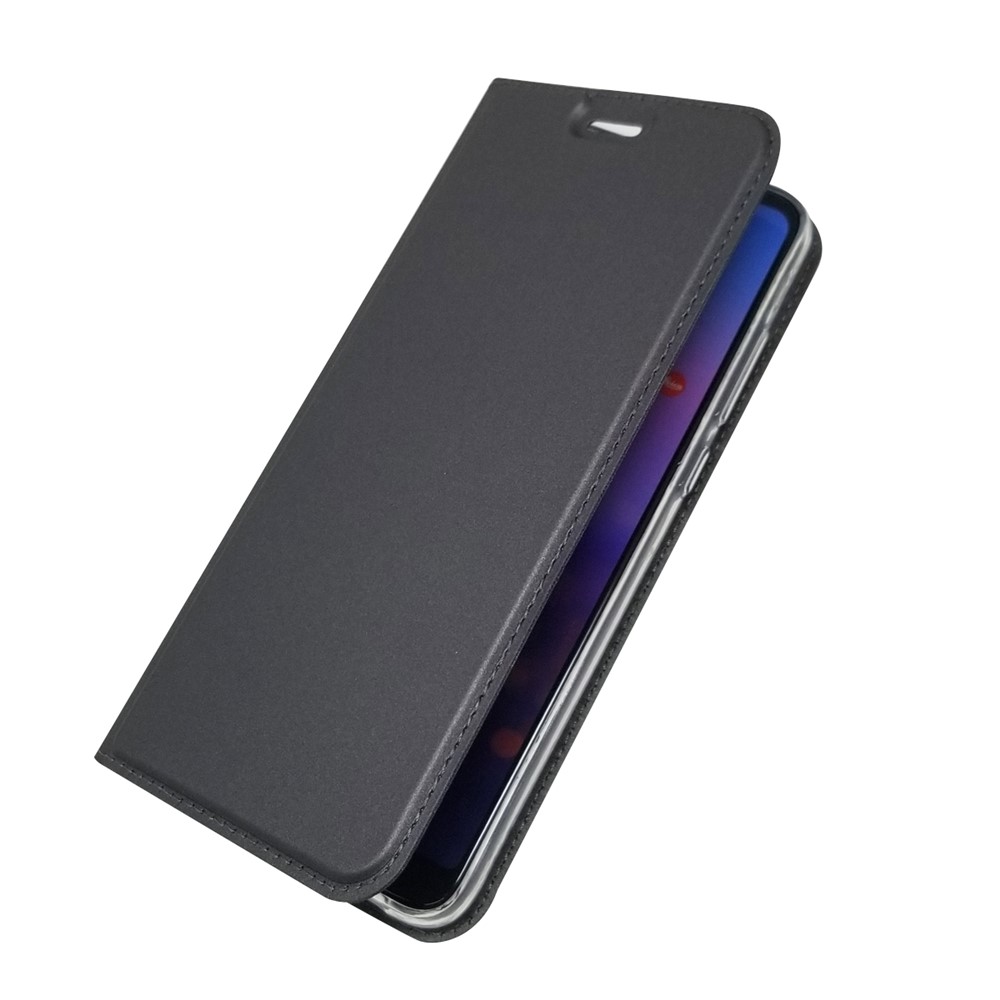 Magnetic Adsorption Leather Stand Flip Cover with Card Slot for Huawei P20 Pro - Black-4