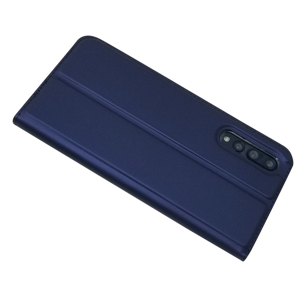 Magnetisches Adsorption Leder Stehen Telefongehäuse Mit Kartensteckplatz Für Huawei P20 Pro - Dunkelblau-6