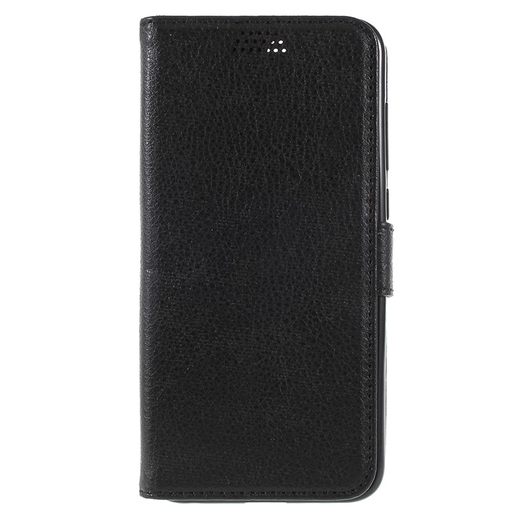 Litchi Texture Wallet Stand Leather Case for Huawei P Smart/Enjoy 7S - Black-3