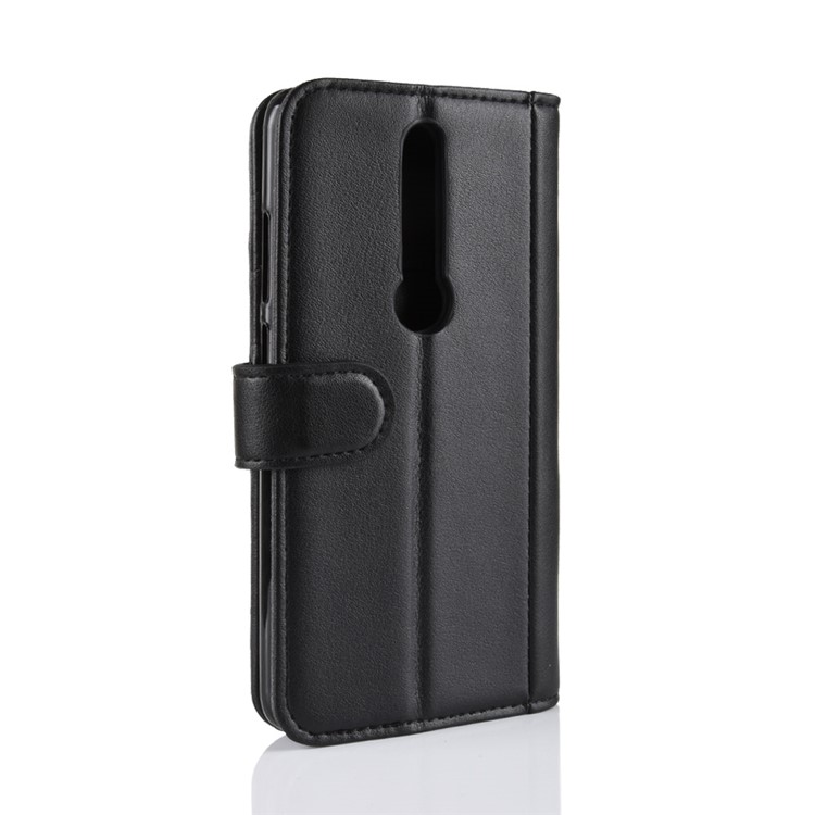 Genuine Split Leather Wallet Stand Phone Shell for Huawei Mate RS Porsche Design - Black-8