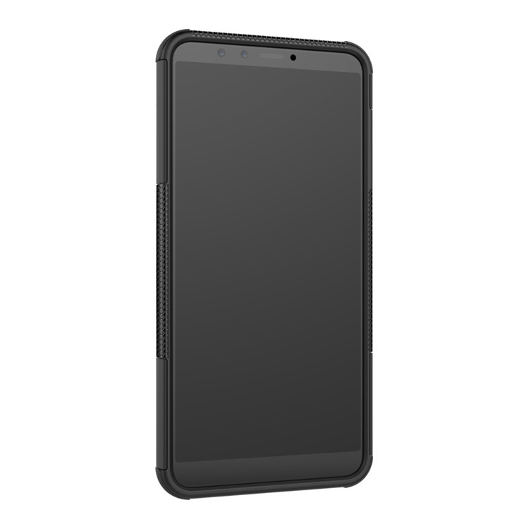 Cool Tyre Kickstand PC + TPU Hybrid Phone Case for Huawei Y9 (2018) / Enjoy 8 Plus - Black-7