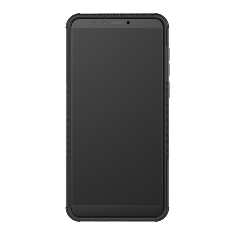 Cool Tyre Kickstand PC + TPU Hybrid Phone Case for Huawei Y9 (2018) / Enjoy 8 Plus - Black-8