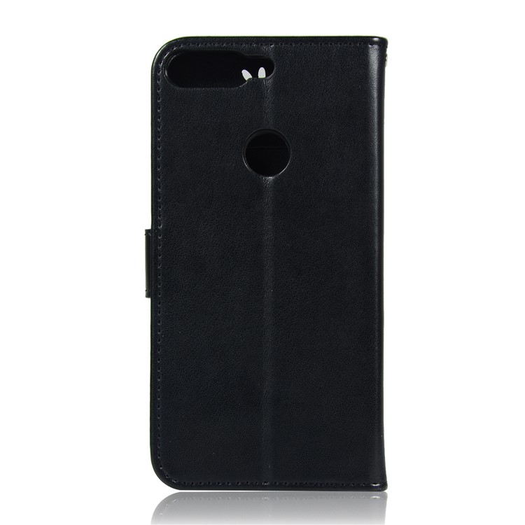 Imprinted Dream Catcher Owl Leather Wallet Case for Huawei Y7 (2018) - Black-3